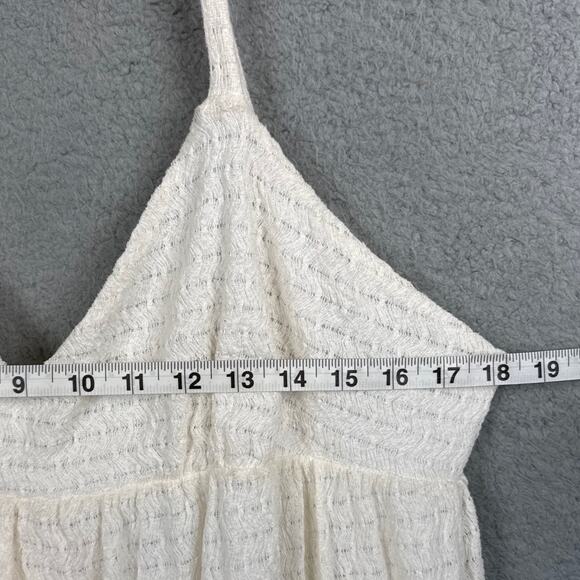 Topshop Crochet Mini Oversized Swing Sun Dress In Ivory Plus Size 14 - Picture 4 of 7